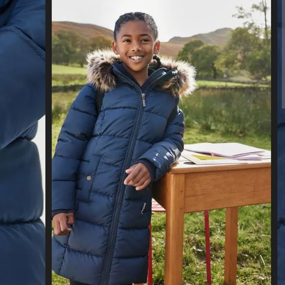 Sold Out Barbour Rosoman Quilted Longline Coat in Navy/Woodland Fox